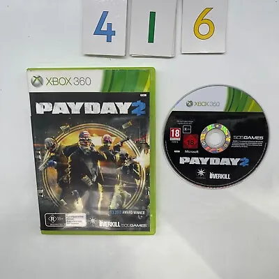 Payday 2 Xbox 360 Game PAL Oz416 • $8.95