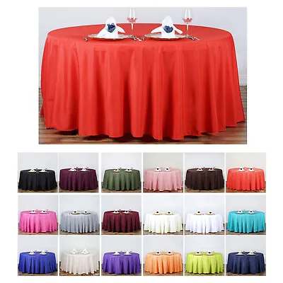 $10.99 • Buy 120  Round Polyester Tablecloth For Wedding Party Banquet Events Decoration