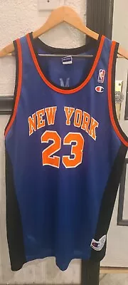 VTG 90s NBA Champion New York Knicks Marcus Camby 23 Jersey 52 Starks Ewing • $64.99