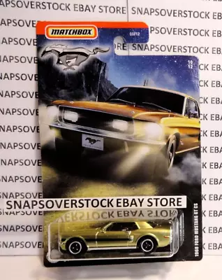 2020 Matchbox Gold '68 Ford Mustang Gt California Special Mustang Series #10/12 • $11.95