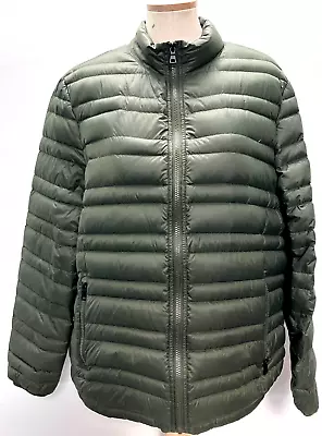 M & S Active Olive Puffer Jacket Men's Size L (41-43) Down & Feather Lining • $12.62