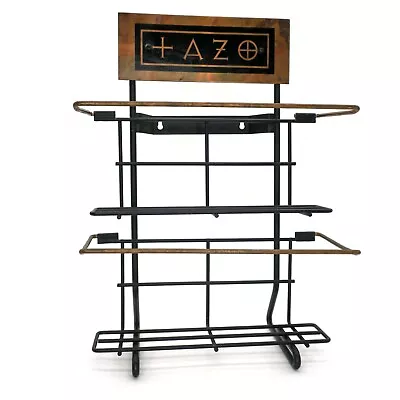 Tazo Tea Box Metal Holder Store Display Rack Tray Cabinet Black Copper Mountable • $59.95