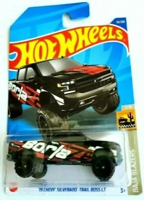 $11.50 • Buy Hot Wheels '19 Chevy Silverado Trail Boss LT Black #53 53/250 2022 Baja Blazers