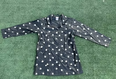 Disney Mickey Mouse Raincoat Vinyl Black Long Sleeve Waterproof Rain Resistant • $20