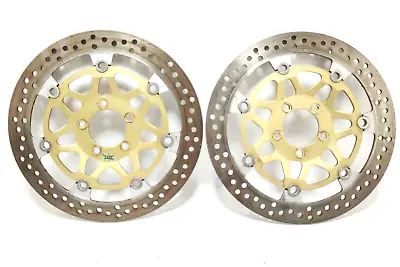 STRAIGHT! Front Brake Rotor Set 00-01 ZX9 ZX9R Ninja ZX900E 90-93 ZX11 Rotors  • $90