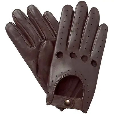 New Men's Chauffeur  Real Leather Driving Gloves  Brown- • $18