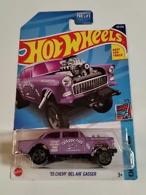 Hot Wheels '55 Chevy Bel Air Gasser 2021 Chevy Bel Air Series Purple 2/5 H17 • $6.85