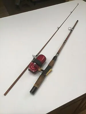 Vintage True-Temper UNI-SPIN 63T Spin Cast Fishing Rod 6' W/63L Reel Holloglass • $74.95