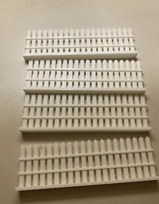 O Scale Scale Fencing White Picket / Privacy Fence Lot Of 4 Heavy Duty  • $15