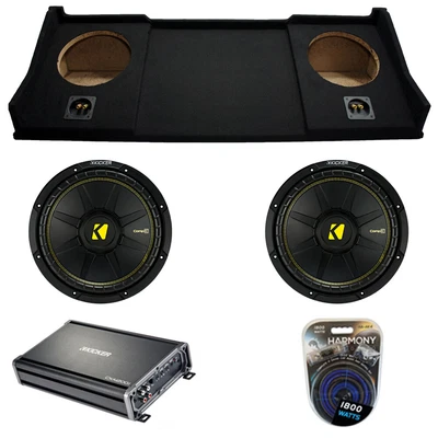 $510.99 • Buy Dodge Ram Ext Cab 98-01 Kicker 44CWCS104 10  Dual Sub Box W/CX1200.1 Amp Kit