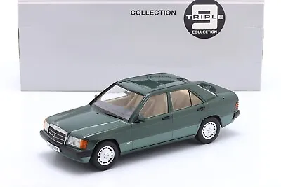 MERCEDES BENZ 190E 2.3 SPORTLINE (W201) 1993 Dark Green - 1/18 - TRIPLE 9 • $84.95