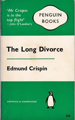 The Long Divorce Edmund Crispin - 1961 Green Penguin Crime Paperback • £6.95