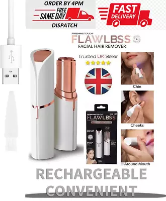 Facial Hair Removal For Women USB Mini Hair Remover Electric Razor Shaver • £7.99