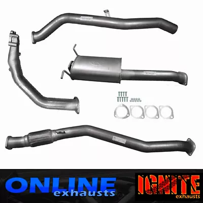 Full 3  Exhaust No Cat/muffler For Nissan D22 Navara 2.5l Td 08 On  Silver • $605