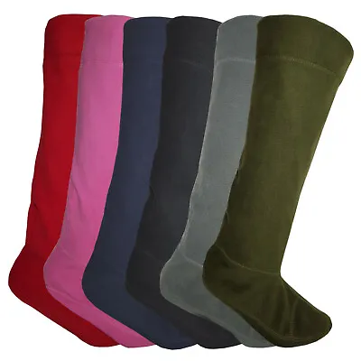 Mens Womens Fleece Welly Socks 6-11 4-8 Wellie Warmer Wellington Boot Liner • £6.97