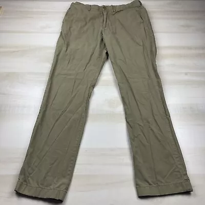 J Crew Pants Adult 34x34 Brown Lightweight Chinos Urban Slim Cotton Casual Mens • $10