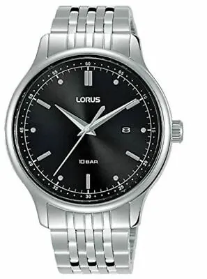 Lorus Mens Watch With Black Dial And Silver Bracelet RH901NX9 • £22.99