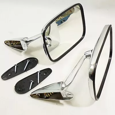 $75.59 • Buy For Fender View Mirrors Vintage Classic Car Side Wing Mirrors Square Universal