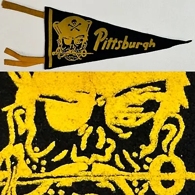 1950’s Pittsburgh Pirates Baseball Mlb Mini Pennant Banner 3.75x8.75 Inch • $24.95