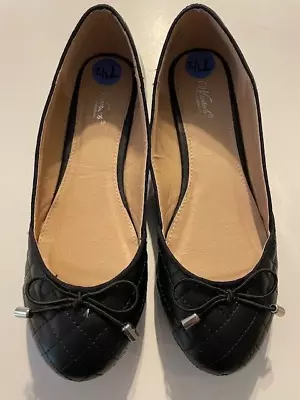 Wanted NWOB Women's 7.5 Black Quilted Cheryl Ballet Flats Shoes • $24.90
