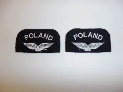 B9721p  WW 2 Polish Poland Air Force Shoulder Patch Pair L&R  RAF Exile IR17A • $12