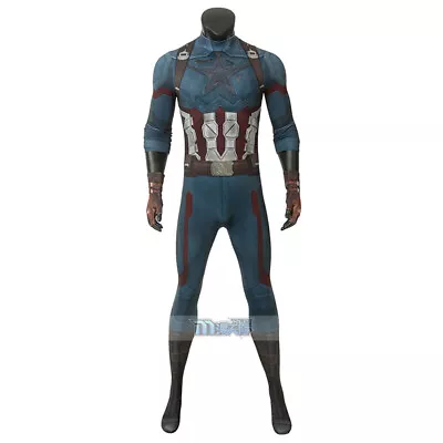 Avengers 3 Infinity War Captain America Cosplay Costume Jumpsuit Gloves Outfit • $59.14