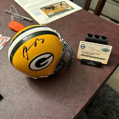 Aaron Rodgers Signed Mini Helmet • $350