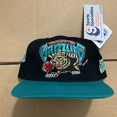 Vintage Vancouver Grizzlies Snapback Sports Specialties Shadow Script Wool Hat • $300