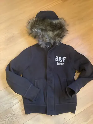 £14 • Buy Abercrombie Kids Heavyweight, Fur Lined, Jacket With Fur Lined Hood, Size M