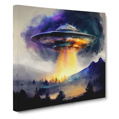 Ufo Gestural Art Canvas Wall Art Print Framed Picture Home Decor Living Room • $31.51