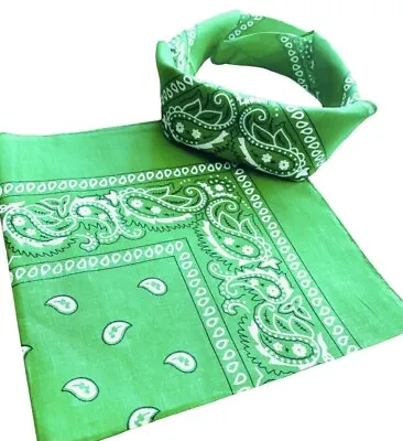 Bandanas Paisley Unisex Cotton Bandana Headbands Scarf Mens Cowboy Handkerchief • £2.45