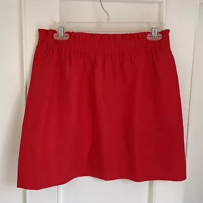 J.Crew Skirt 6 Linen Cotton Paper Bag Elastic Casual City Skirt • $20