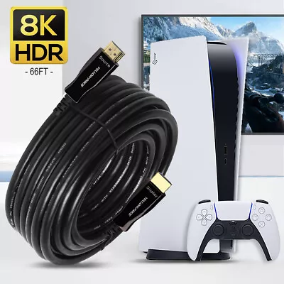 8K Fiber Optic HDMI Cable 2.1 Long 5m 10m 15m 20m 8K@120Hz 4K@60Hz 48Gbps HDR • $202.34