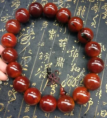 Horn Carved Beads Necklace Chain Pray Pendant Amulet Zen Decor • $109.25