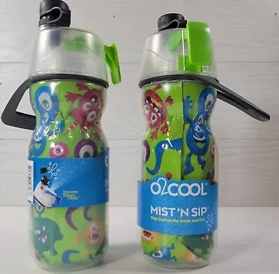 Water Bottles 02Cool Mist 'N Sip Lot Of 2- Trigger Mist Monster Design 12oz    • $25.50