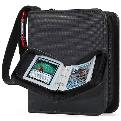 Small 1 Pocket Trading Card Binder 80 Pockets Mini Card Album Book With 40 R... • $18.81