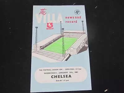 1964-65 LEAGUE CUP SEMI-FINAL ASTON VILLA V CHELSEA • £24.99