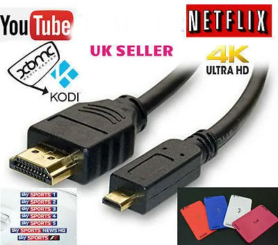 HDMI CABLE FOR Canon PowerShot SX50 HS / Canon PowerShot SX500 IS • £3.49