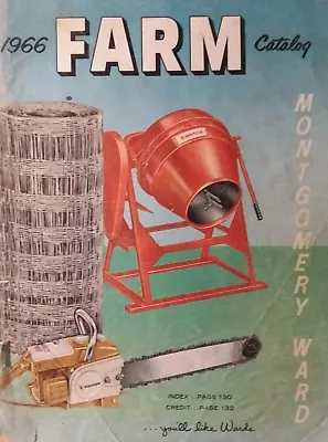 Montgomery Ward 1966 Farm Catalog COLOR Riding Mower Garden Tractor 180pg Gilson • $184.99