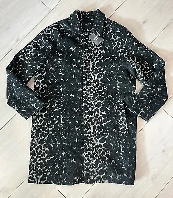 NEW Forever 21 Men’s XL Wool Blend Long Trench Coat Leopard Print Fully Lined • $69.99