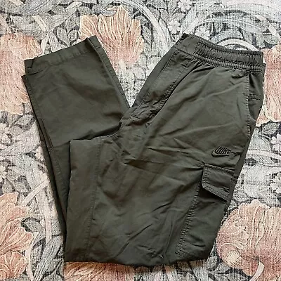 Nike Cargo Pants Men's 2XL Green Woven Cargo Tech Embroidered Swoosh • $19.99