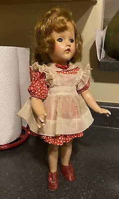 Vintage Effanbee Doll Composition Posable Sleep Eyes Sleepy 14 Inches ! Wow@@ • $9.99