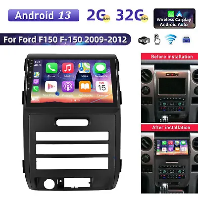 For Ford F150 2009-2014 Android 13.0 Car Stereo Radio GPS Navigation Wifi Player • $165.29