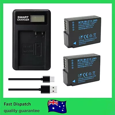 2x 2200mA Battery +LCD Charger For Panasonic DMW-BLC12 DMC-FZ1000 DMC-FZ1000 II • $59.10