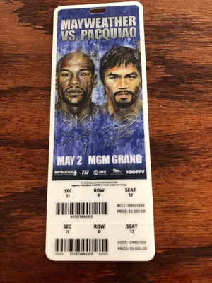 $199 • Buy RARE FLOYD MAYWEATHER JR. Vs MANNY PACQUIAO BOXING TICKET MAY 2 MGM GRAND