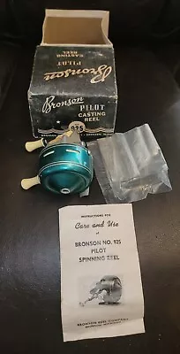 Bronson Pilot Casting Reel Number 925 With Box & Care Guide Vintage Fishing • $18.99