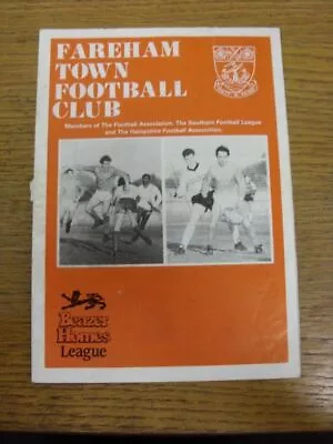 19/01/1991 Fareham Town V Witney Town  (creased Worn At Staple).  Footy Progs O • £3.99