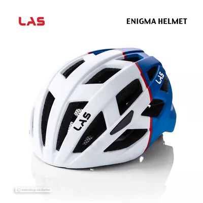 NEW 2023 LAS ENIGMA Road/MTB Cycling Helmet : MATTE WHITE/BLUE • $218.45