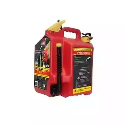 Gasoline Type II Safety Can Red 5 Gallon Felixible Rotating Spout • $67.83