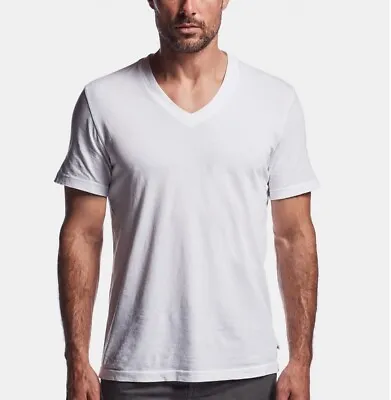 James Perse Men's Relaxed White S/S V-Neck Soft Cotton Bundle  4 T-Shirt MLJ3352 • $104.33